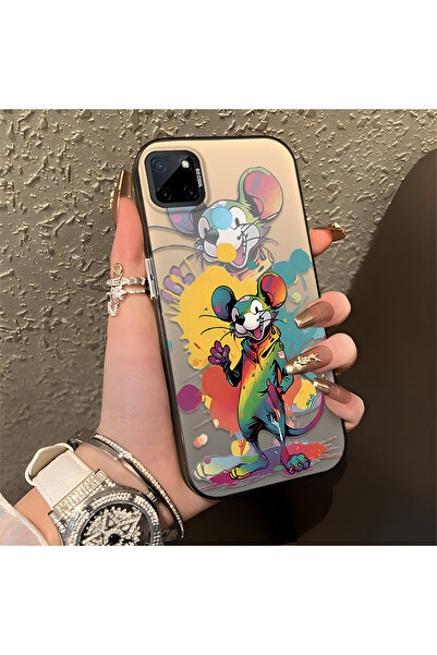 Hontinga حافظة متوافقة مع هاتف Realme C21Y/C25Y، حافظة صلبة مضادة للسقوط، فن ...