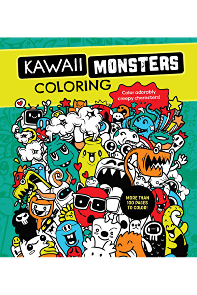 Chartwell Books Carte de colorat cu monștri Kawaii: Colorează personaje adora...