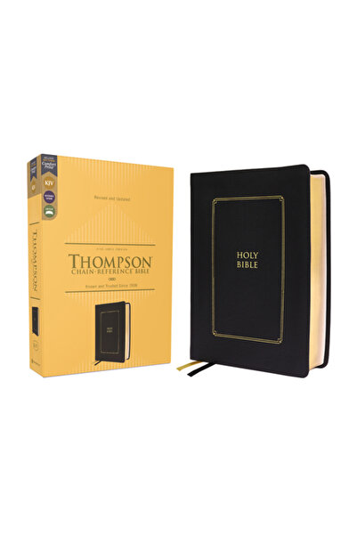Zondervan Biblia Kjv, Thompson Chain-Reference, Leathersoft, Negru, Litere Ro...
