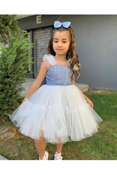 Lunas tekstil Rochie cu volane cu paiete în dungi - Rochie pentru absolvire, ...