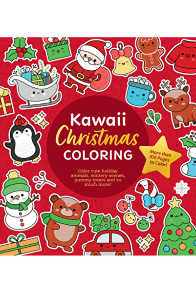 Chartwell Books Planșe de colorat Kawaii de Crăciun: Colorează animale drăguț...