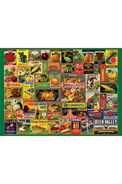 Peter Pauper Puzzle vintage cu pachete de semințe, 1000 de piese