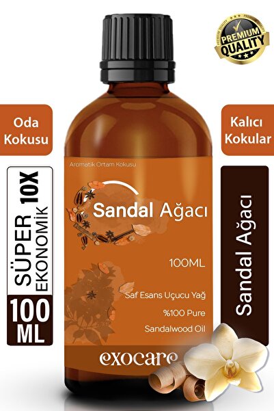 exocare Sandal Ağacı Esansiyel Uçucu Koku Yağı Buhurdanlık Difüzör Esansı oda...