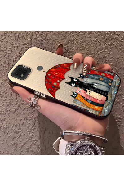 Hontinga حافظة هاتف متوافقة مع Poco C31، حافظة صلبة مقاومة للصدمات على شكل قط...