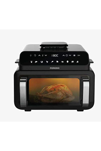 porodo Lifestyle Flexi Cook Pro 3-in-1 Indoor Grill, Pizza Oven & Air Fryer 10.5L