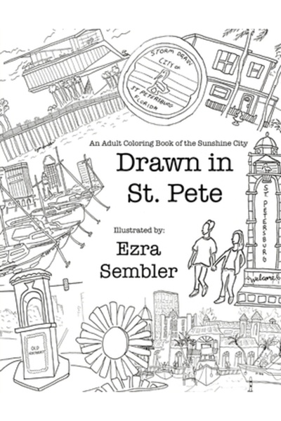 INDEPENDENT CAT Desenat în St. Pete: O carte de colorat pentru adulți din ora...