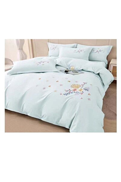 Generic Embroidery Comforters Bedding Set Pure Cotton Duvet 6Pcs set Flower Design