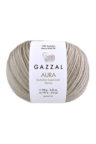 Gazzal Aura 3-Pack Advantageous Package 100% Merino Wool – 100 g 197 m Hand-D...