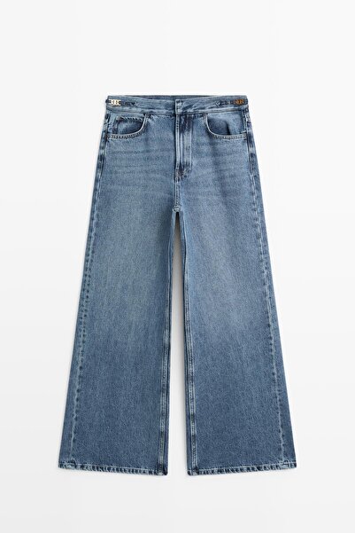 Massimo Dutti Orta bel İspanyol paça jean