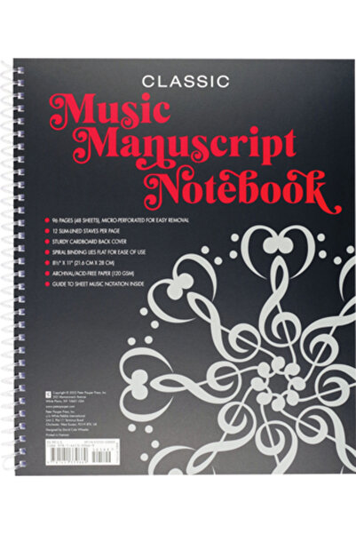 Peter Pauper Music Manuscript Notebook (Classic)