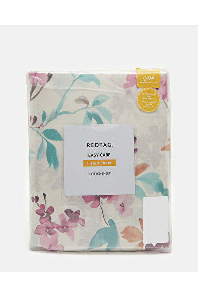 REDTAG ملاءة سرير مطبوع بنقشة زهور باللون العاجي (مقاس واحد)