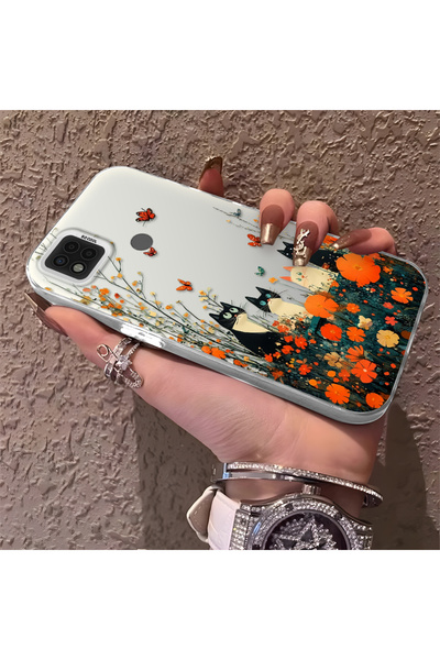 Hontinga حافظة هاتف متوافقة مع Poco C31، حافظة صلبة مقاومة للصدمات على شكل قط...