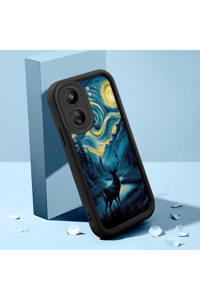 Hontinga جراب هاتف من السيليكون الناعم متوافق مع Poco C65، مضاد للسقوط، لوحة ...