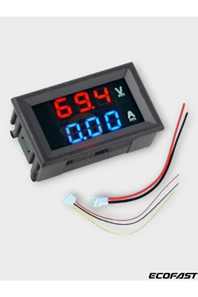 Genel Markalar Dijital Ampermetre-Voltmetre DC 0-100V 0-10A Dual