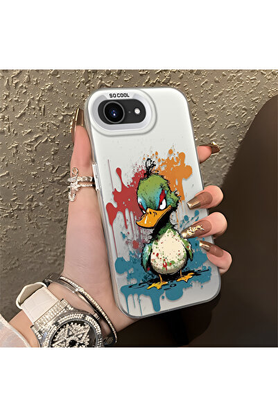 Hontinga iPhone 16E Compatible Case Hard Shell Anti Fall Phone Case Animal Art