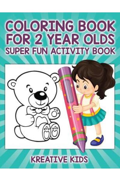 Kreative Kids Carte de colorat pentru copii de 2 ani - Carte de activități su...