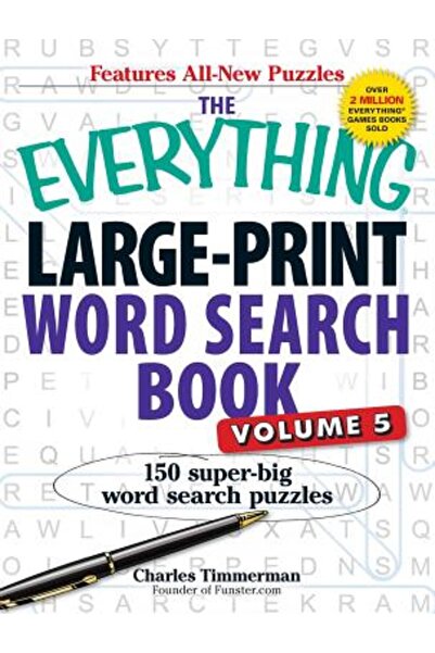 Adams Pub Cartea de căutare de cuvinte cu caractere mari, volumul V: 150 de p...