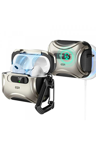 ESR Husa Cyber ​​FlickLock pentru Apple AirPods Pro 3, Gri