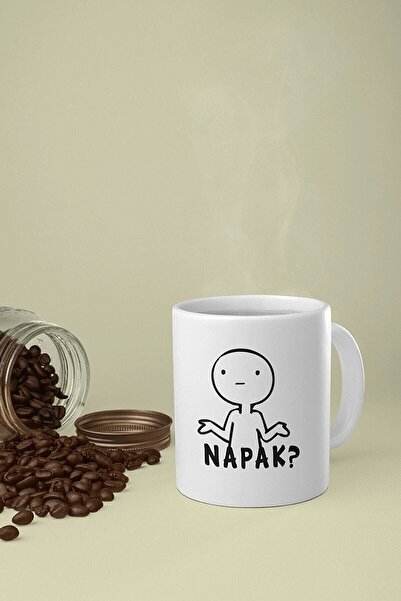 Mio Life Humorous White Porcelain Gift Cup with Napak Written