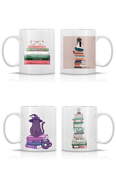 Mio Life The Books Books 4-Piece Mug