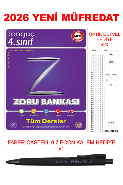 Tonguç Yayınları 4. Sınıf Zoru Bankası Tüm Dersler + Hediyeli