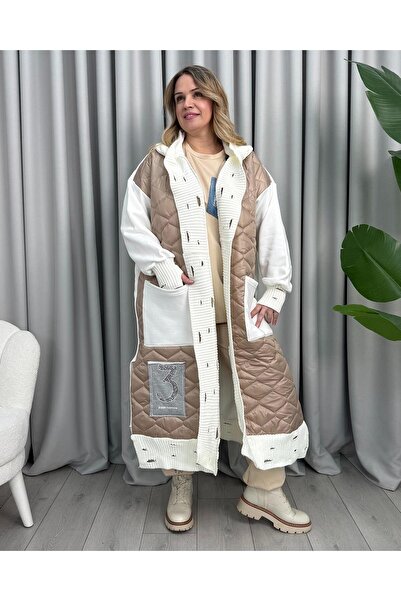 FUNDA كريم معطف نورا ديزاين