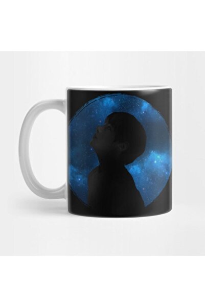 Mio Life Bts V Tae Silhouette (blue Galaxy Circle Brush) | Army | Kpop Mug