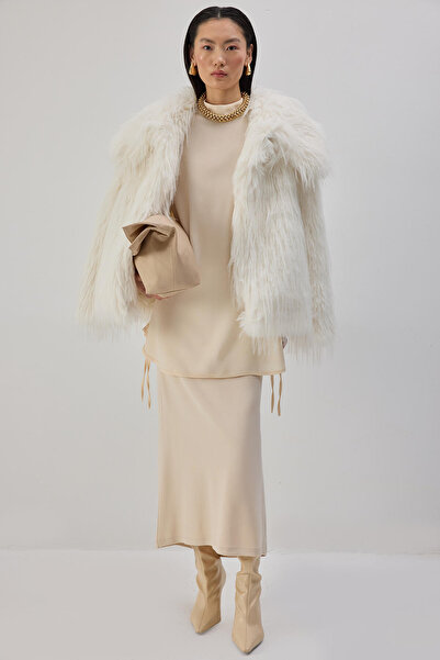 Touché Privé Stand-Up Collar Crepe Tunic