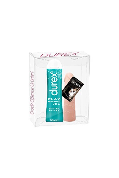 Durex Play Ekstra Hisset 50ml+Dolgulu Prezervatif 5cmUzatmalı Prezervatif + J...