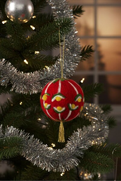 Uretti - Tülin 3528 8964 Handmade Red Felt Christmas Tree Ornament on Foam - ...