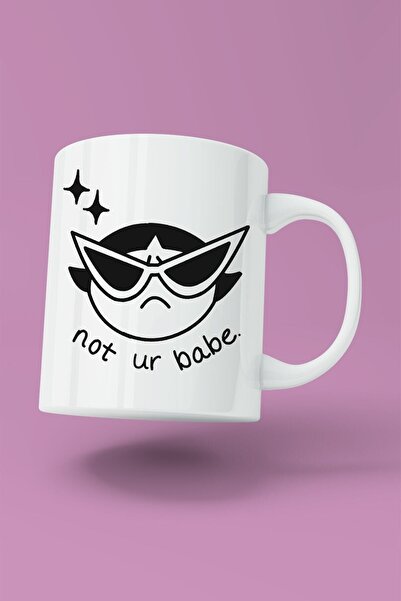 Mio Life كوب من البورسلين مطبوع عليه الحوذان Not Ur Babe