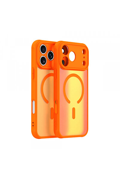 Techsuit MagSafe Case for Apple iPhone 17 Pro, Techsuit, HaloFrost II, Orange