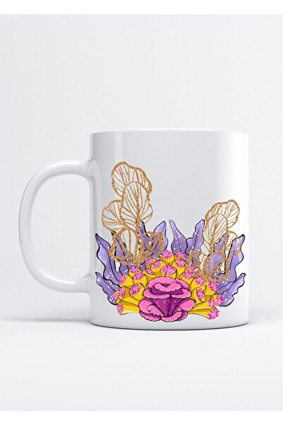 Mio Life كوب بورسلين بطبعة زهور البحر