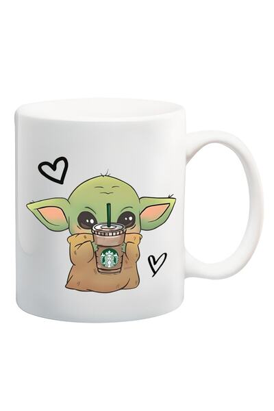 Mio Life مج مطبوع عليه بيبي يودا ستاربوك