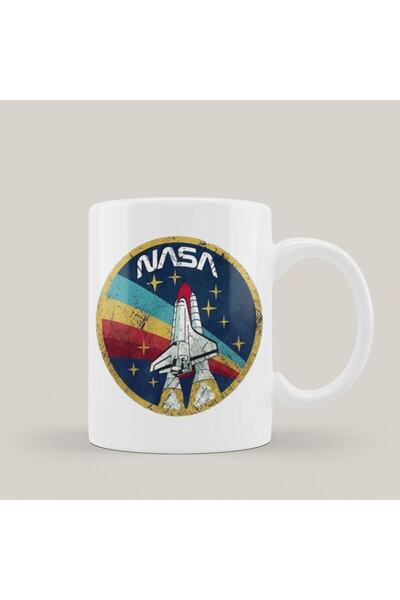 Mio Life Retro Nasa Logo Print Mug Cup