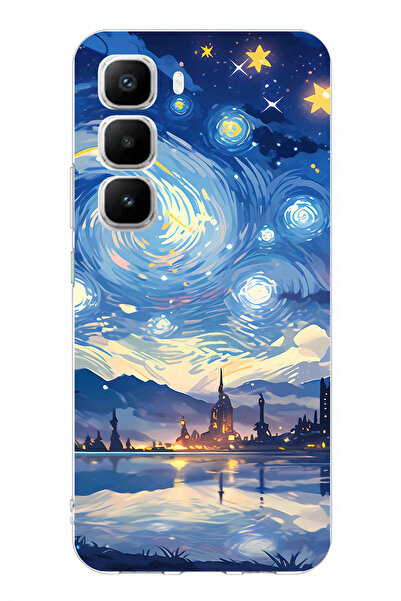 TechTree حافظة سيليكون متوافقة مع هاتف Infinix Hot 60 PRO PLUS بتصميم السماء ...