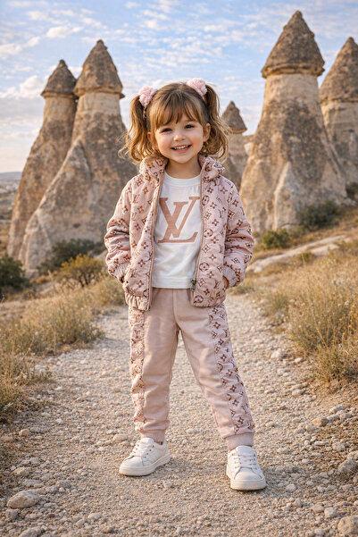 Donino Kız Çocuk Yağmurluk Takımı | Desenli, Hafif & Şık