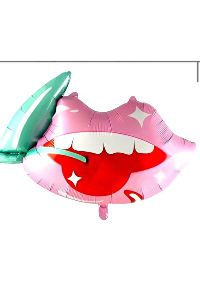 Çemrek Süs Parti Pink Lip Balloon 80 cm Bride Bachelorette Birthday
