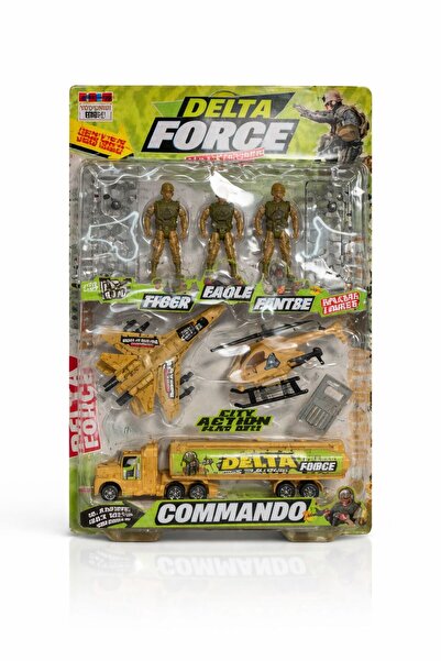 NASYONEL TOYS Delta Force Oyuncak Asker Seti – Helikopter, Uçak ve Asker Figü...