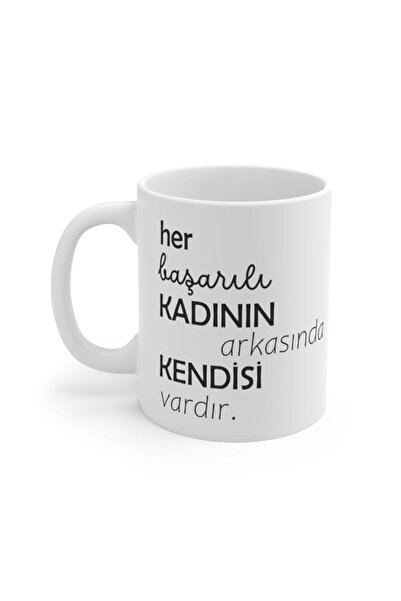 Mio Life كوب قهوة مطبوع بتصميم خلف كل امرأة ناجحة