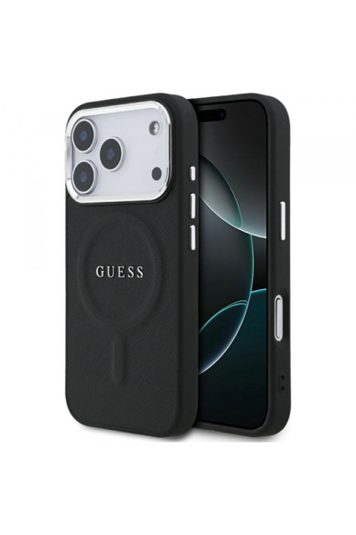 Guess Θήκη MagSafe για Apple iPhone 17 Pro, Guess, Κλασικό λογότυπο, Μαύρο
