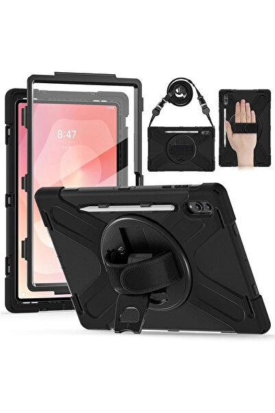 Nezih Case Samsung Tab S11 Ultra 14.6 Inch X930 Compatible Tank Military Defender Strap Armor Case