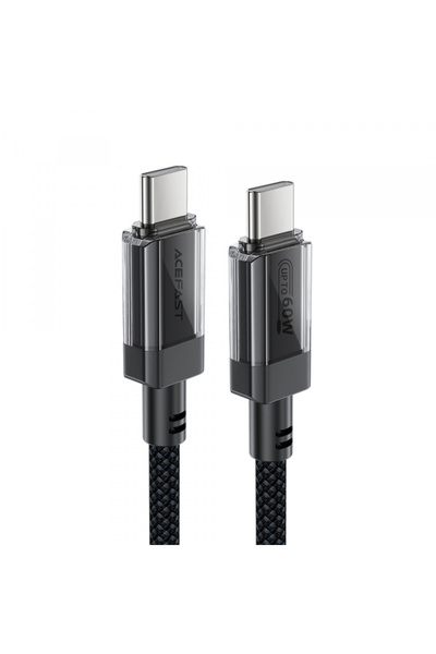 Acefast Cablu Date si Incarcare USB-C - USB-C C12-03, 60W, 1.2m, Negru