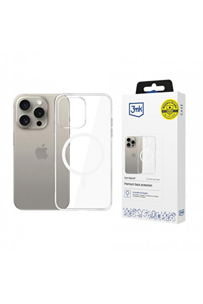 3MK Husa MagSafe pentru Apple iPhone 15 Pro Max, 3MK, Clear MagCase, Transpar...