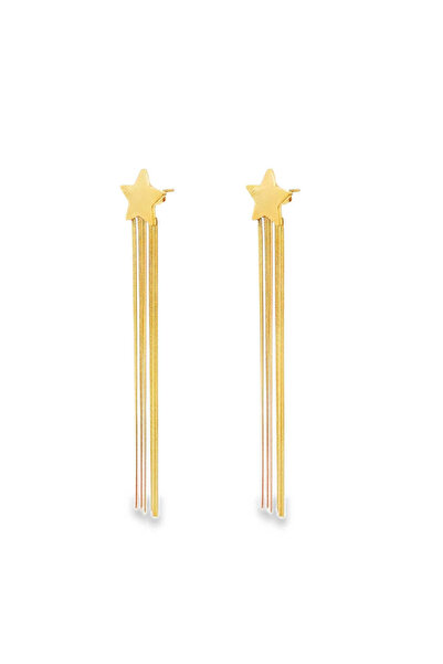 Bijuteria SORELLY Cercei placați cu aur de 14k cu stea căzătoare