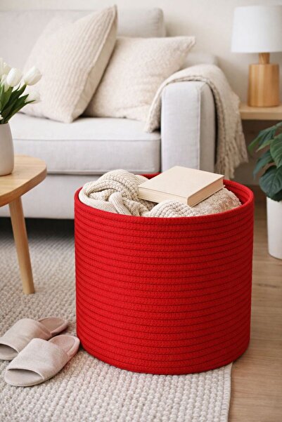 MaVaux Amaterasu Rope Basket – 40X30 cm – Decorative & Multi-Purpose Organizer with Self-Handle, Children's O. Salon