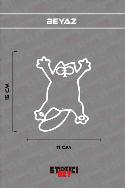 STİCKERCI BEY ملصق سيارة على شكل قطة متساقطة للدراجات النارية وأجهزة الكمبيوت...