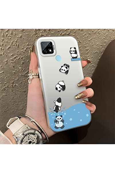 Hontinga حافظة متوافقة مع هاتف Realme C21، حافظة هاتف صلبة مضادة للسقوط، حيوا...