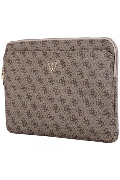 Guess 4G Triangle Logo Laptop Case for 14inch, Brown