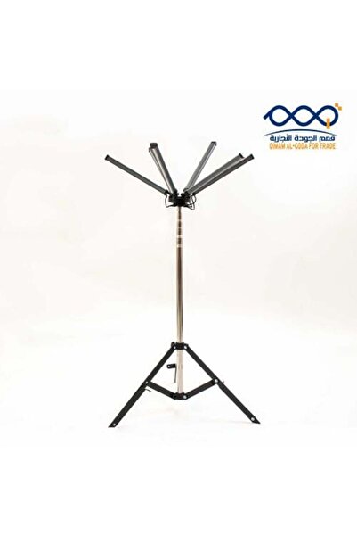 Conpex فانوس تخييم بستة ألواح (7800 لومن) - عمود فولاذي بطول 5 أمتار مع جهاز تحكم عن بعد وقاعدة تثبيت